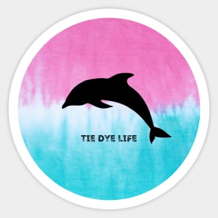 Dolphin Tie Dye Life Sticker